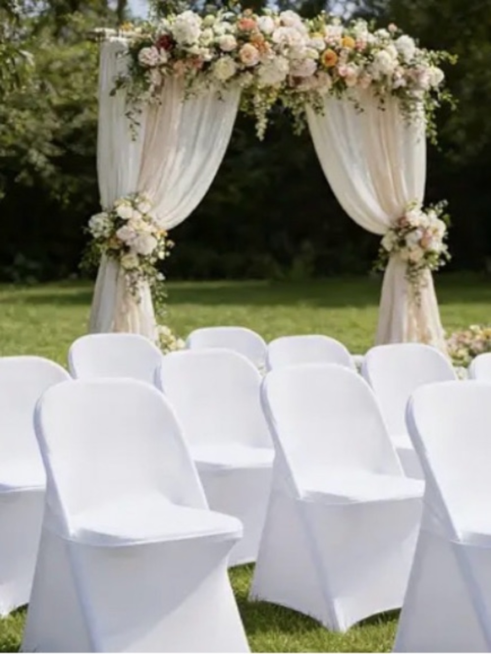 Elegant White Spandex Chair Covers for Events